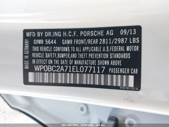 Photo 8 VIN: WP0BC2A71EL077117 - PORSCHE PANAMERA T 