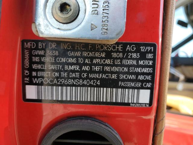 Photo 11 VIN: WP0CA2968NS840424 - PORSCHE 968 