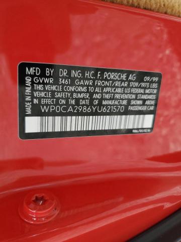 Photo 11 VIN: WP0CA2986YU621570 - PORSCHE BOXSTER 