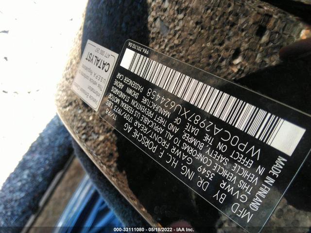 Photo 8 VIN: WP0CA2987XU624458 - PORSCHE BOXSTER 