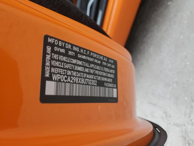 Photo 11 VIN: WP0CA298X8U710302 - PORSCHE BOXSTER 