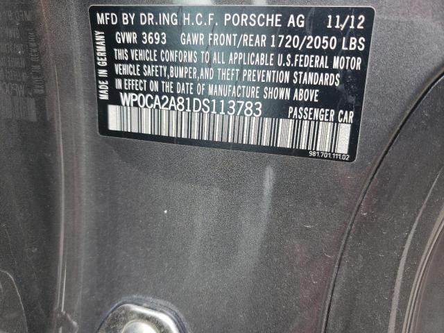 Photo 11 VIN: WP0CA2A81DS113783 - PORSCHE BOXSTER 