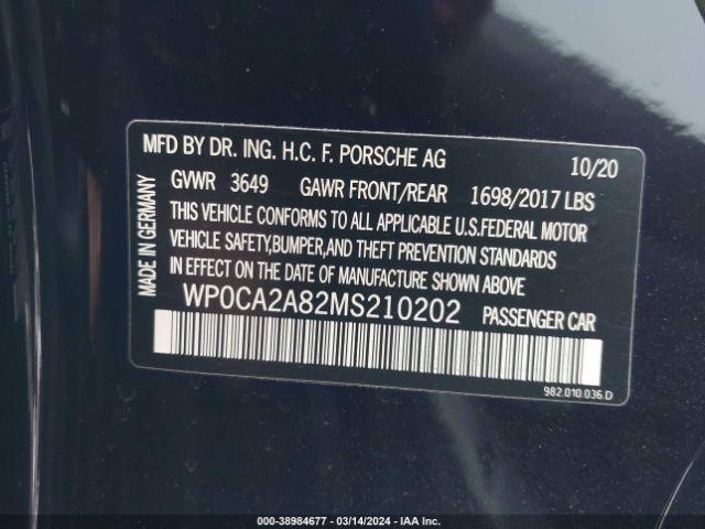 Photo 8 VIN: WP0CA2A82MS210202 - PORSCHE 718 BOXSTER 