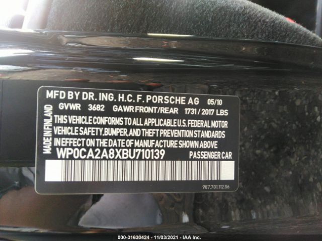 Photo 8 VIN: WP0CA2A8XBU710139 - PORSCHE BOXSTER 