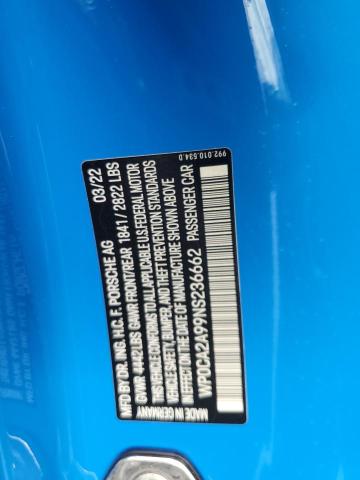 Photo 12 VIN: WP0CA2A99NS236662 - PORSCHE 911 CARRER 