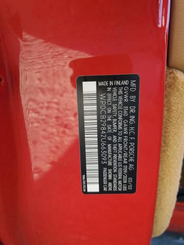 Photo 12 VIN: WP0CB29842U663093 - PORSCHE BOXSTER S 