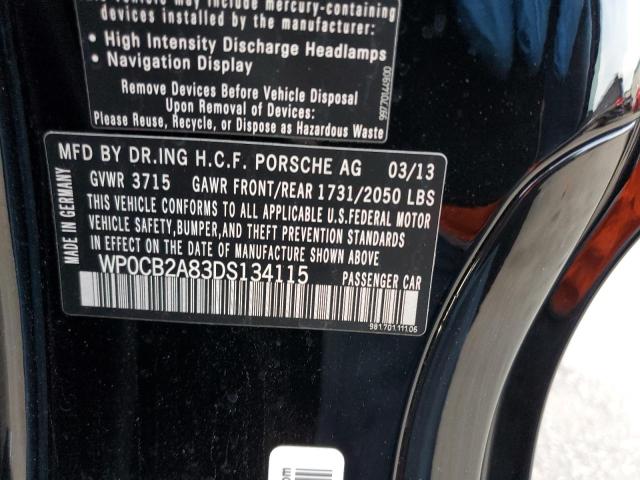 Photo 11 VIN: WP0CB2A83DS134115 - PORSCHE BOXSTER S 