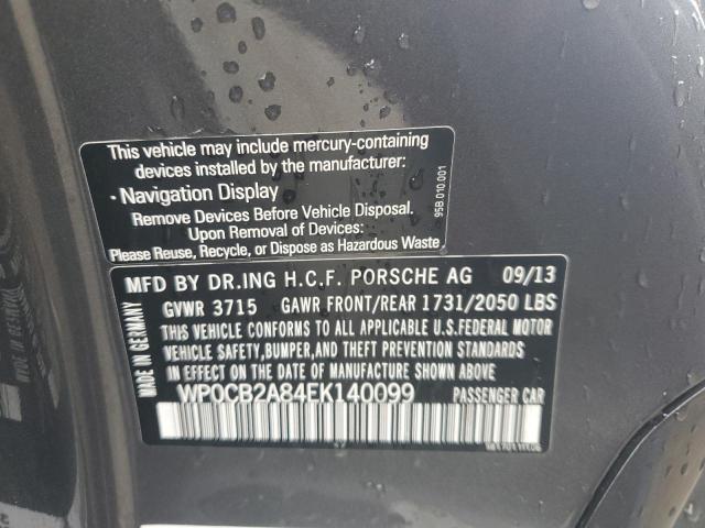 Photo 11 VIN: WP0CB2A84EK140099 - PORSCHE BOXSTER 