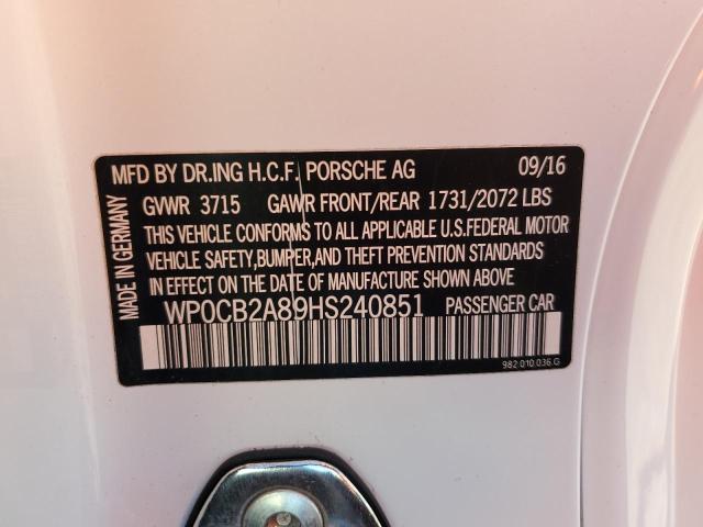 Photo 11 VIN: WP0CB2A89HS240851 - PORSCHE BOXSTER S 