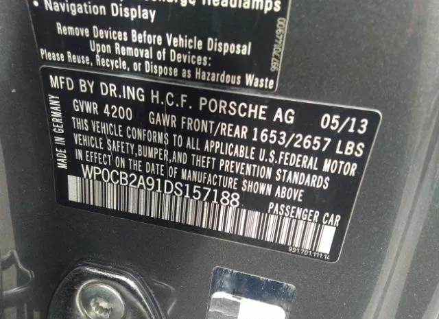 Photo 8 VIN: WP0CB2A91DS157188 - PORSCHE 911 