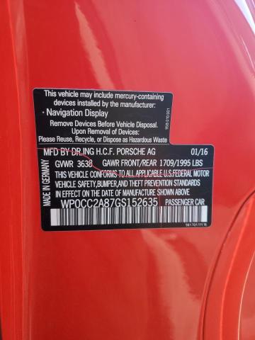 Photo 11 VIN: WP0CC2A87GS152635 - PORSCHE BOXSTER SP 