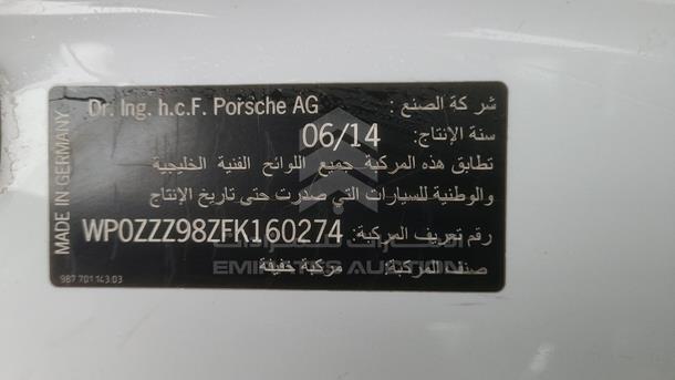 Photo 3 VIN: WP0ZZZ98ZFK160274 - PORSCHE CAYENNE 