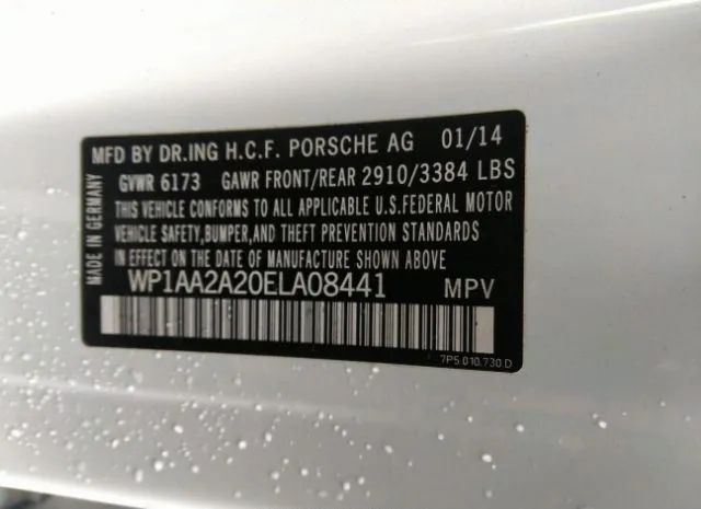 Photo 8 VIN: WP1AA2A20ELA08441 - PORSCHE CAYENNE 