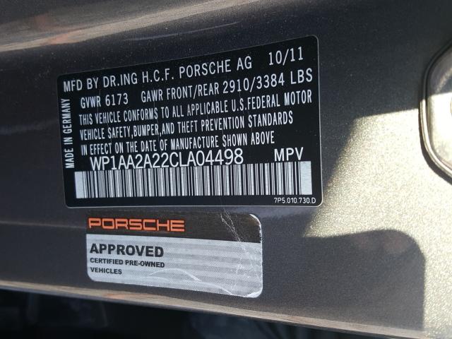 Photo 9 VIN: WP1AA2A22CLA04498 - PORSCHE CAYENNE 