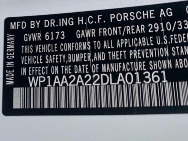 Photo 9 VIN: WP1AA2A22DLA01361 - PORSCHE CAYENNE 