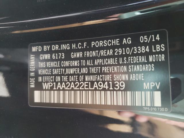 Photo 9 VIN: WP1AA2A22ELA94139 - PORSCHE CAYENNE 