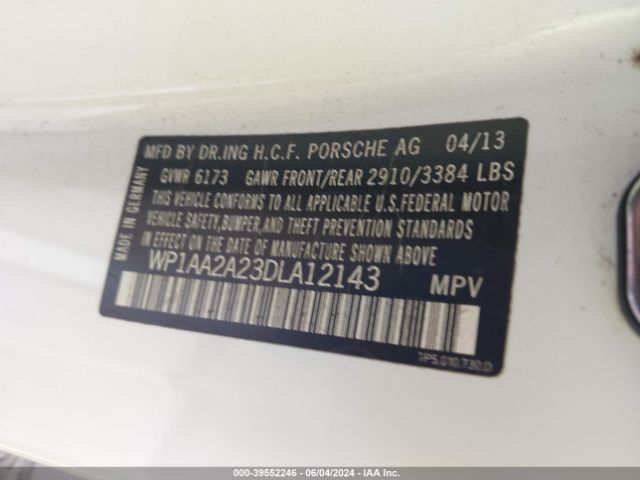 Photo 8 VIN: WP1AA2A23DLA12143 - PORSCHE CAYENNE 