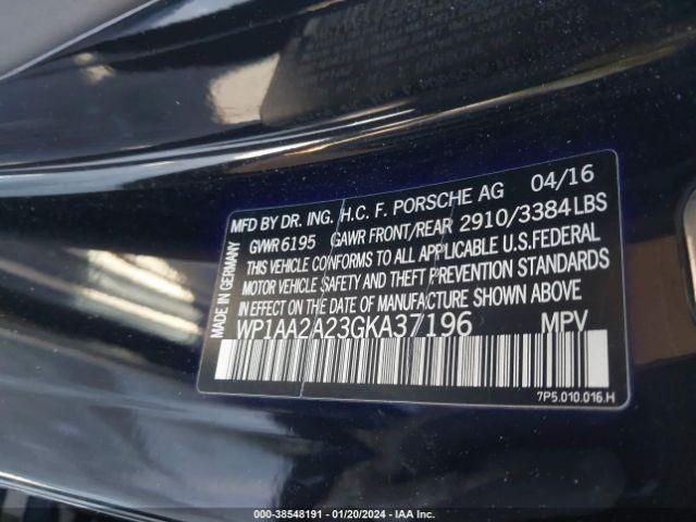 Photo 8 VIN: WP1AA2A23GKA37196 - PORSCHE CAYENNE 