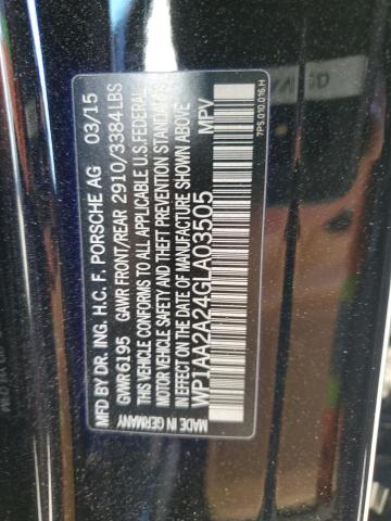 Photo 12 VIN: WP1AA2A24GLA03505 - PORSCHE CAYENNE 