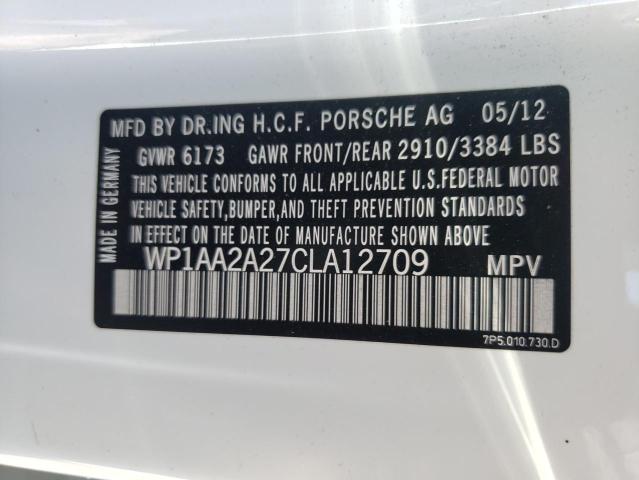 Photo 9 VIN: WP1AA2A27CLA12709 - PORSCHE CAYENNE 