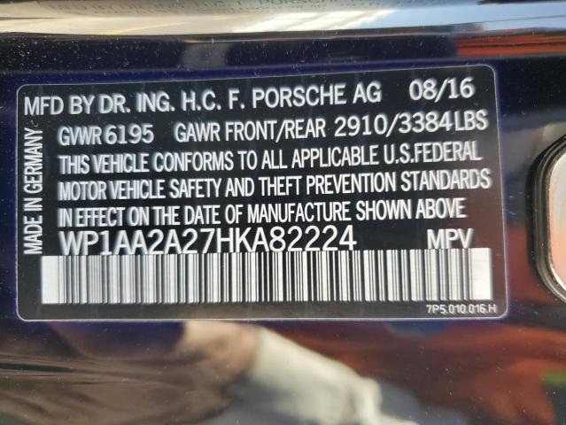 Photo 12 VIN: WP1AA2A27HKA82224 - PORSCHE CAYENNE 