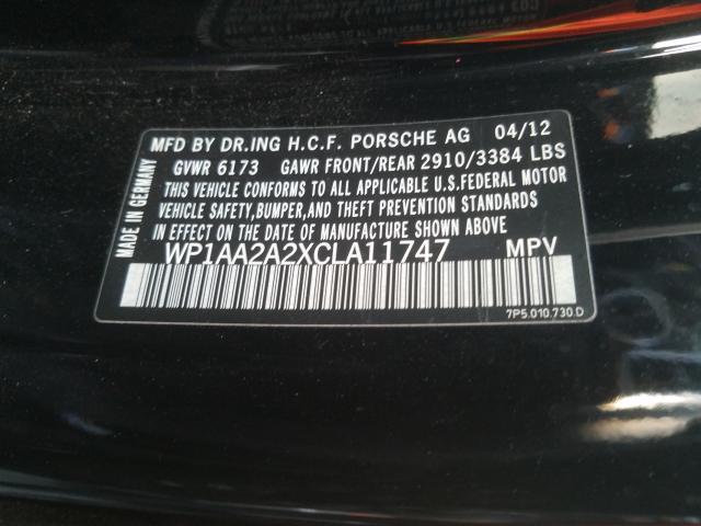 Photo 9 VIN: WP1AA2A2XCLA11747 - PORSCHE CAYENNE 