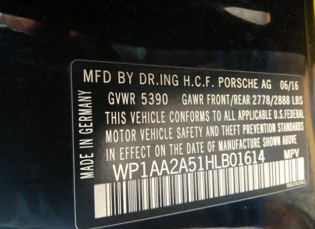 Photo 8 VIN: WP1AA2A51HLB01614 - PORSCHE MACAN 