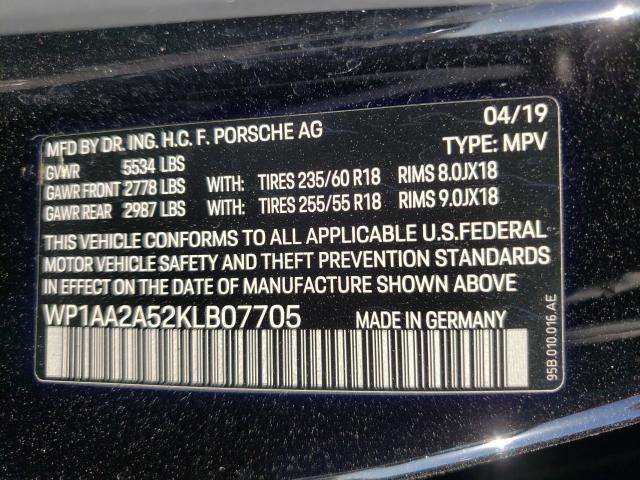 Photo 9 VIN: WP1AA2A52KLB07705 - PORSCHE MACAN 