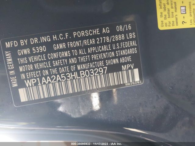 Photo 8 VIN: WP1AA2A53HLB03297 - PORSCHE MACAN 