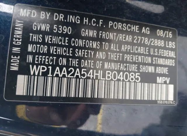 Photo 8 VIN: WP1AA2A54HLB04085 - PORSCHE MACAN 