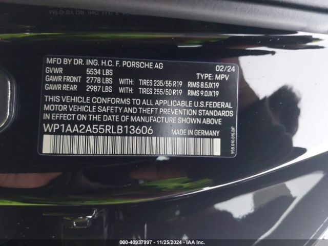 Photo 8 VIN: WP1AA2A55RLB13606 - PORSCHE MACAN 