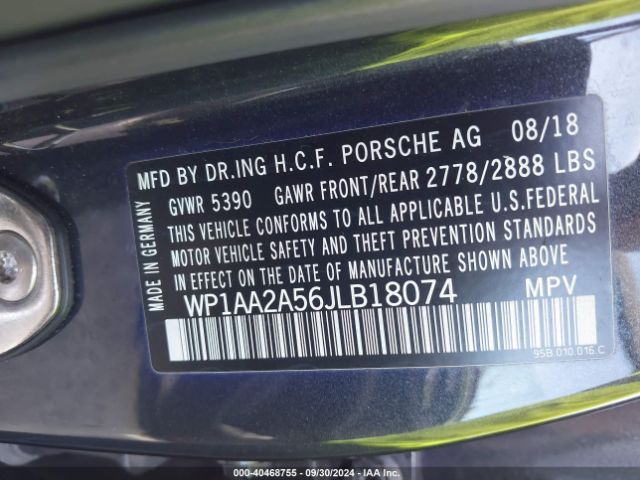 Photo 8 VIN: WP1AA2A56JLB18074 - PORSCHE MACAN 