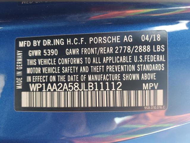 Photo 13 VIN: WP1AA2A58JLB11112 - PORSCHE MACAN 