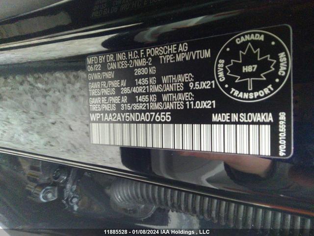 Photo 8 VIN: WP1AA2AY5NDA07655 - PORSCHE CAYENNE 