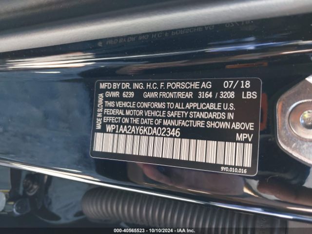 Photo 8 VIN: WP1AA2AY6KDA02346 - PORSCHE CAYENNE 