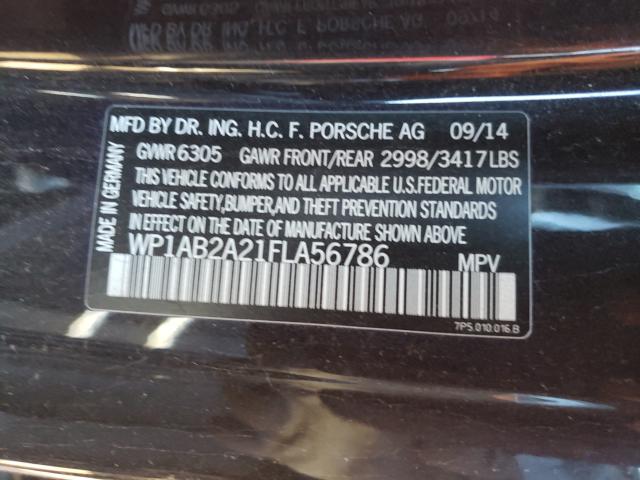 Photo 9 VIN: WP1AB2A21FLA56786 - PORSCHE CAYENNE S 