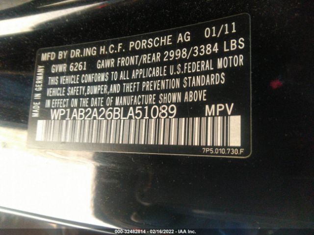 Photo 8 VIN: WP1AB2A26BLA51089 - PORSCHE CAYENNE 