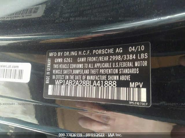 Photo 8 VIN: WP1AB2A28BLA41888 - PORSCHE CAYENNE 