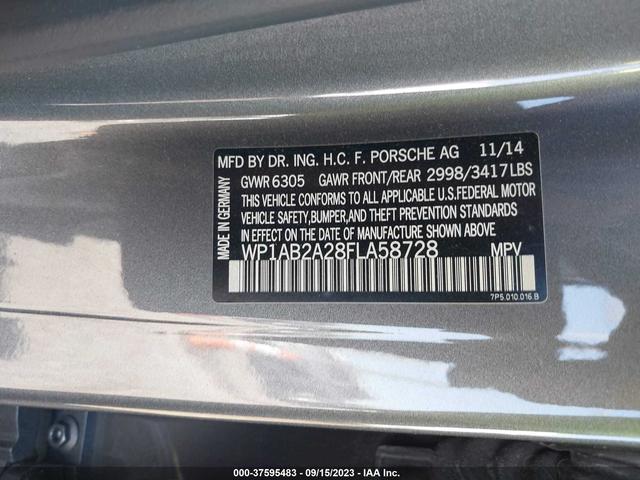 Photo 8 VIN: WP1AB2A28FLA58728 - PORSCHE CAYENNE 