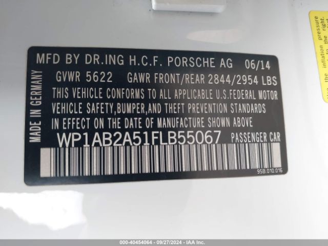 Photo 8 VIN: WP1AB2A51FLB55067 - PORSCHE MACAN 