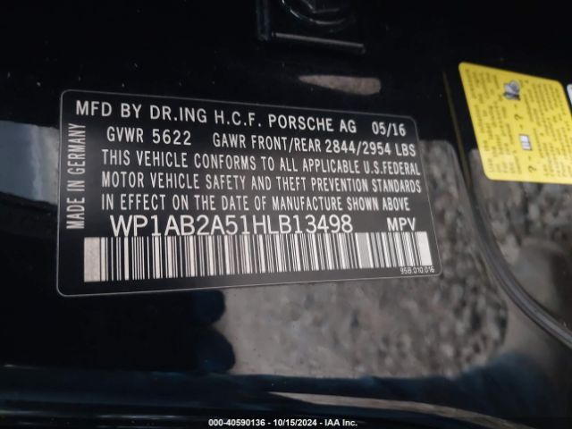 Photo 8 VIN: WP1AB2A51HLB13498 - PORSCHE MACAN 