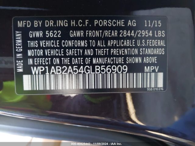 Photo 8 VIN: WP1AB2A54GLB56909 - PORSCHE MACAN 