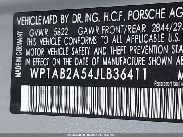 Photo 8 VIN: WP1AB2A54JLB36411 - PORSCHE MACAN 