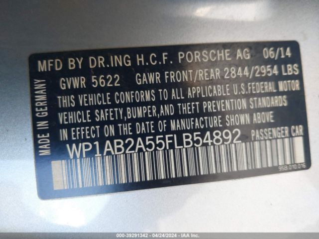 Photo 8 VIN: WP1AB2A55FLB54892 - PORSCHE MACAN 