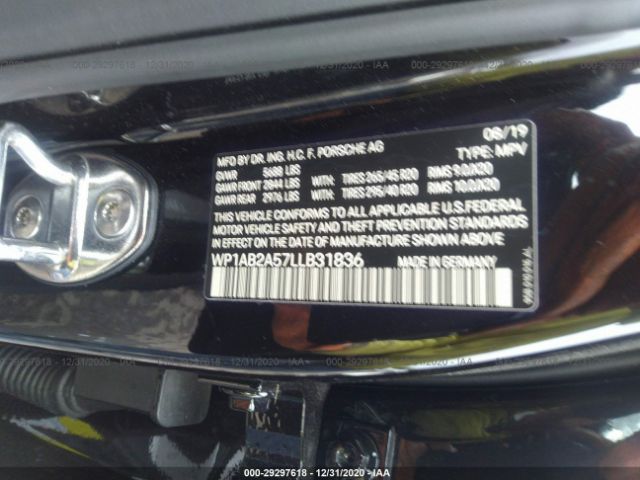 Photo 8 VIN: WP1AB2A57LLB31836 - PORSCHE MACAN 