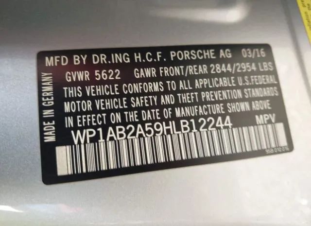 Photo 8 VIN: WP1AB2A59HLB12244 - PORSCHE MACAN 