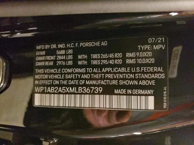 Photo 12 VIN: WP1AB2A5XMLB36739 - PORSCHE MACAN 