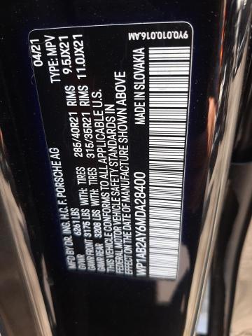 Photo 11 VIN: WP1AB2AY6MDA28400 - PORSCHE CAYENNE 