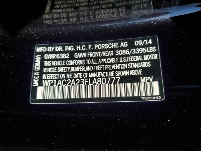 Photo 12 VIN: WP1AC2A23FLA80777 - PORSCHE CAYENNE TU 