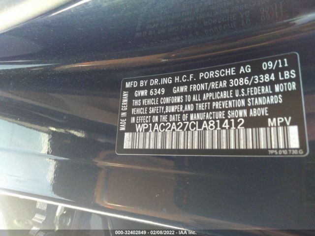 Photo 8 VIN: WP1AC2A27CLA81412 - PORSCHE CAYENNE 